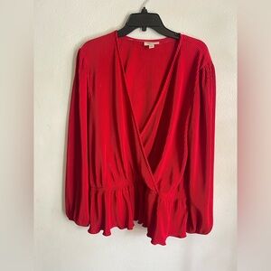 Elegant Red Women's Top ON 34